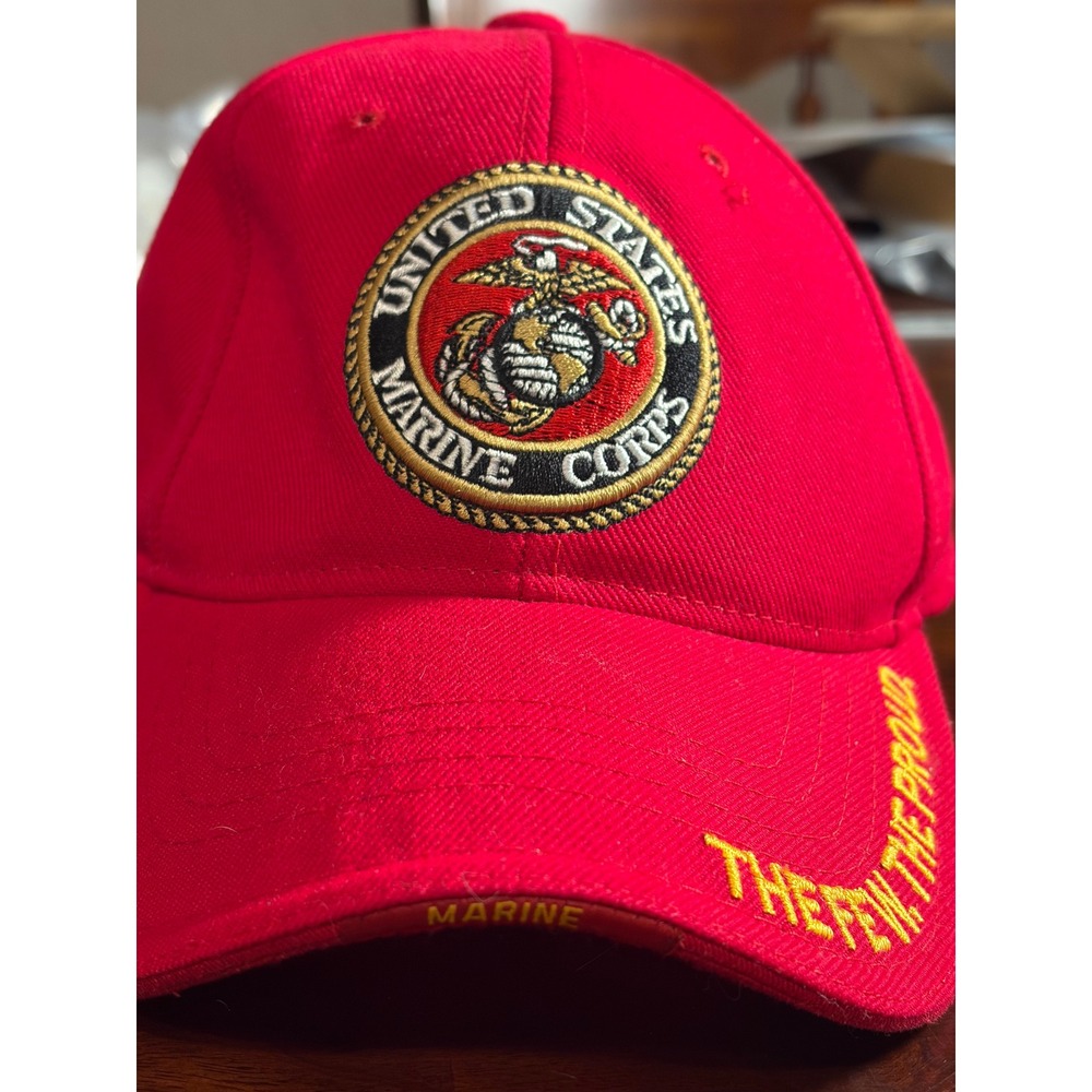 Rapid Dominance US Marine Corps Hat Red USMC The Few The Proud Embroidered Cap